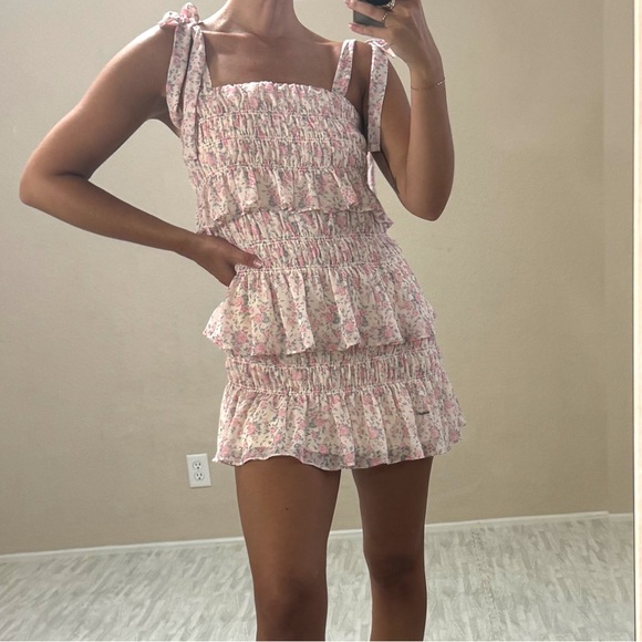 Tularosa Tiered Floral Mini Dress, size XS - Picture 3 of 12